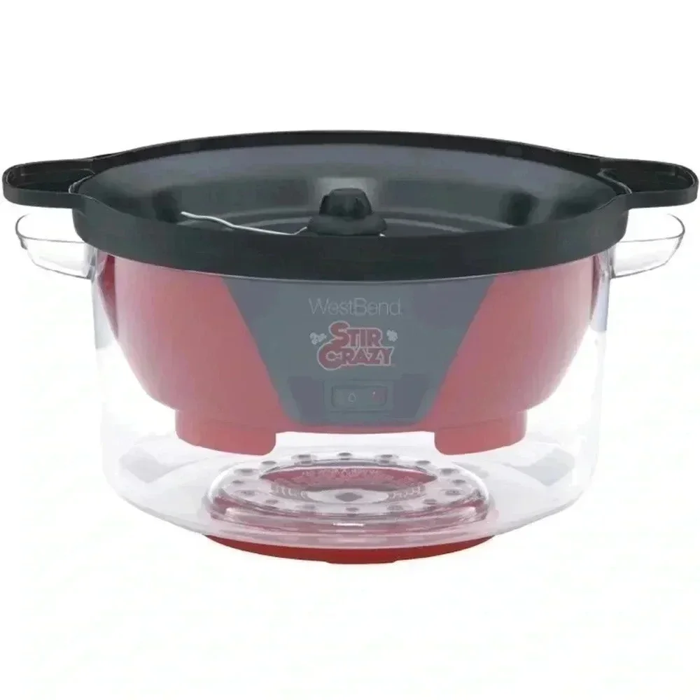 West Bend Stir Crazy Popcorn Machine Electric Hot Oil Popper Includes Large Lid